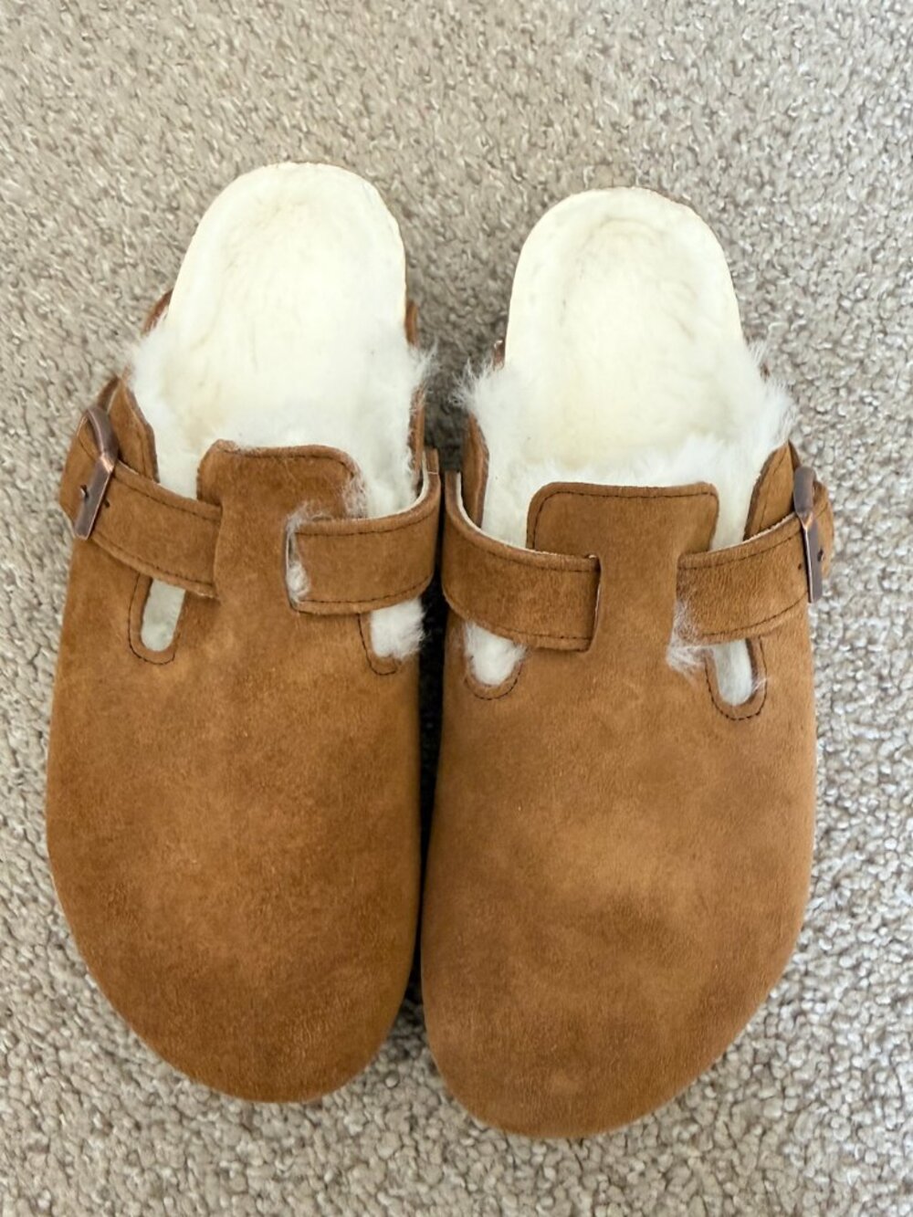 Birkenstock Boston Shearling Clog - Suede Leather, Size 38 (W7 / M5), NWT, Mink - Picture 4 of 8
